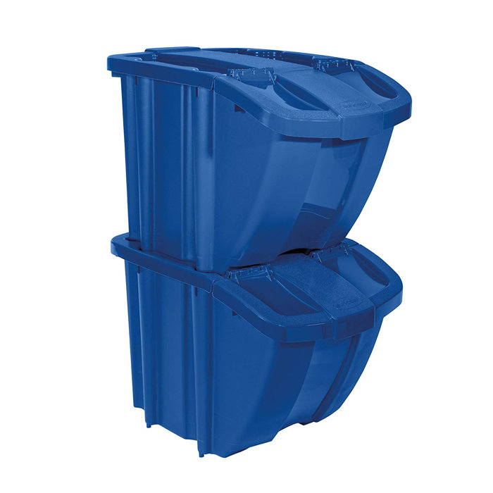 Suncast Stacking 18 Gallon Recycling Bin & Reviews Wayfair